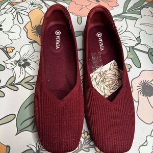 VIVAIA Women's Burgundy Loafers